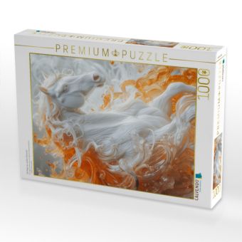 Produktbild: CALVENDO Puzzle Die Magie der wei&szlig;en Schimmel | 1000 Teile Lege-Gr&ouml;&szlig;e 64x48cm Foto-Puzzle f&uuml;r gl&uuml;ckliche Stunden