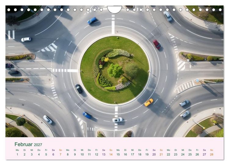 Produktbild: Roundabouts - Kreisverkehre (Wandkalender 2027 DIN A4 quer), CALVENDO Monatskalender
