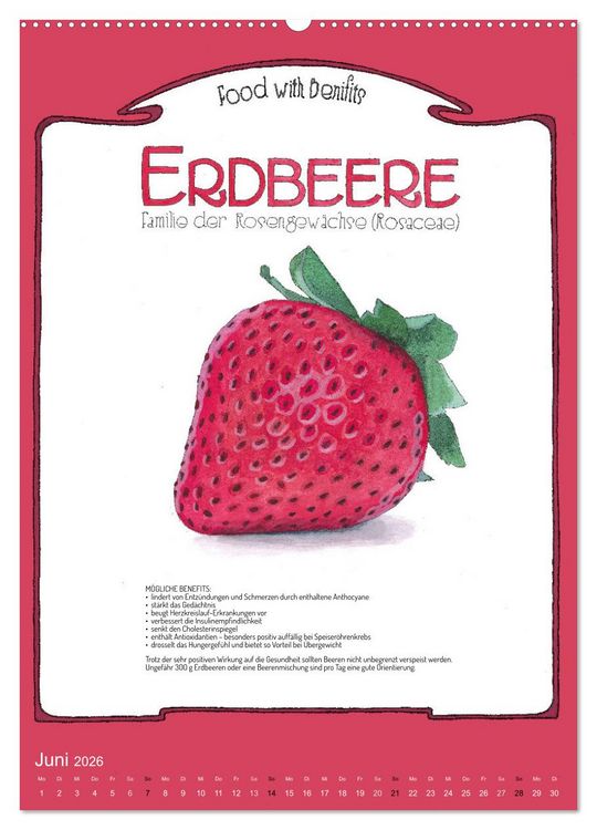 Produktbild: Food with Benefits (Wandkalender 2026 DIN A2 hoch), CALVENDO Monatskalender
