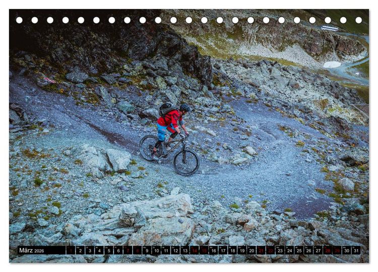 Produktbild: Downhill Action (Tischkalender 2026 DIN A5 quer), CALVENDO Monatskalender