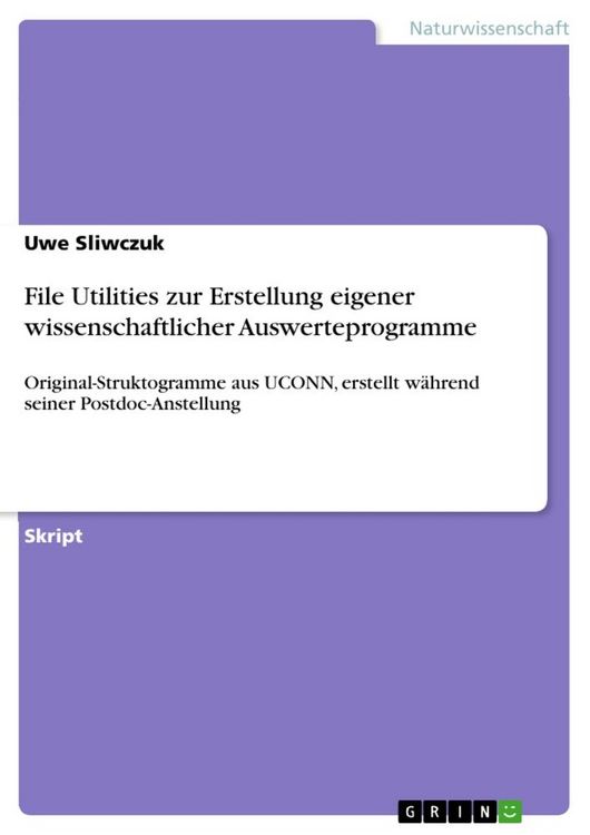 Produktbild: File Utilities zur Erstellung eigener wissenschaftlicher Auswerteprogramme