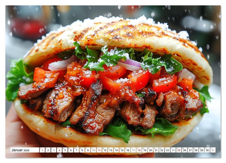 Produktbild: D&ouml;ner macht sch&ouml;ner, t&uuml;rkischer Geschmack von deinem D&ouml;nermann (Wandkalender 2026 DIN A4 quer), CALVENDO Monatskalender