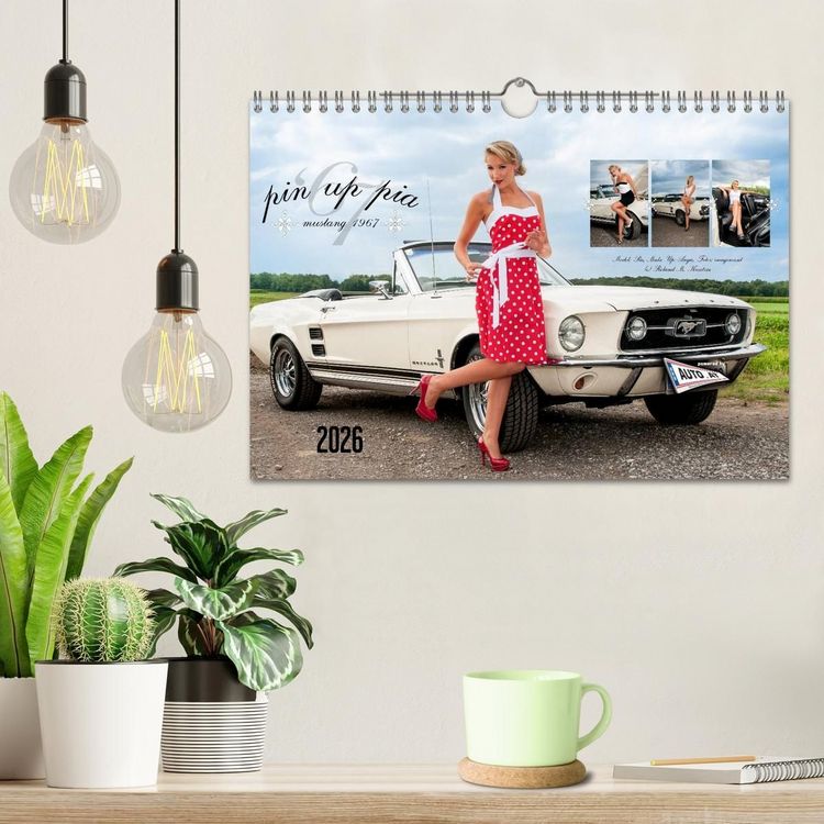Produktbild: Pin Up Pia & Mustang '67 (Wandkalender 2026 DIN A4 quer), CALVENDO Monatskalender