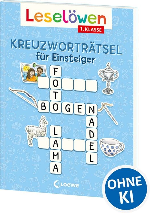 Produktbild: Lesel&ouml;wen Kreuzwortr&auml;tsel f&uuml;r Einsteiger - 1. Klasse (Himmelblau)