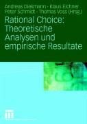 Produktbild: Rational Choice: Theoretische Analysen und empirische Resultate