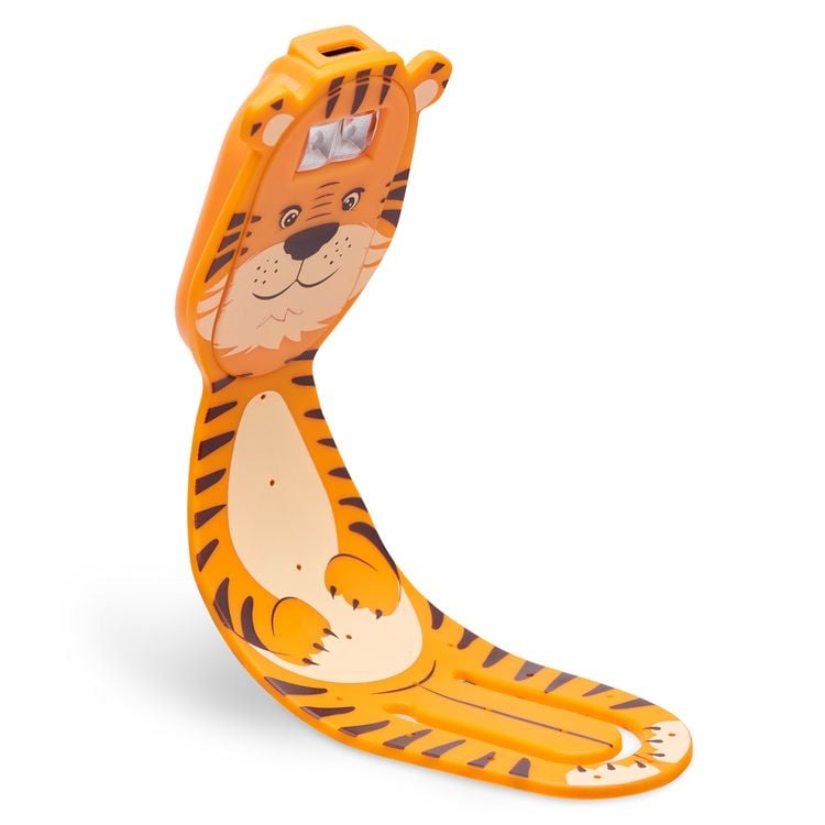 Produktbild: Flexilight Pals RC (Tiger) - wiederaufladbares Leselicht - 2 in 1 Leselampe & Lesezeichen - LED Leselicht - Geschenk für Leser, Buchliebhaber - Deutsc