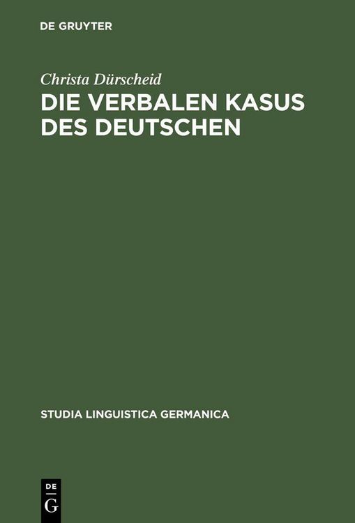 Produktbild: Die verbalen Kasus des Deutschen