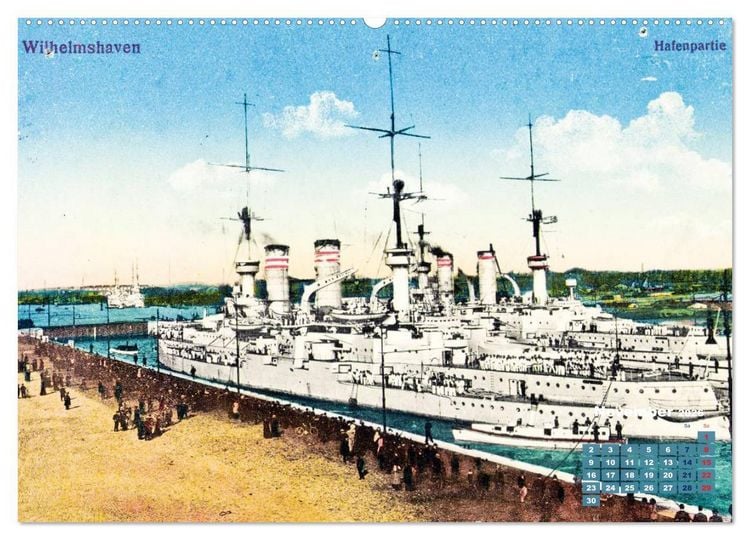 Produktbild: Fregatten, Kreuzer, Panzerschiffe &ndash; historische Karten von Kriegsschiffen (Wandkalender 2026 DIN A2 quer), CALVENDO Monatskalender