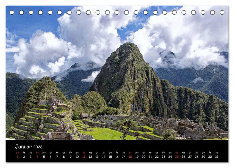 Produktbild: Traumziel Peru (Tischkalender 2026 DIN A5 quer), CALVENDO Monatskalender