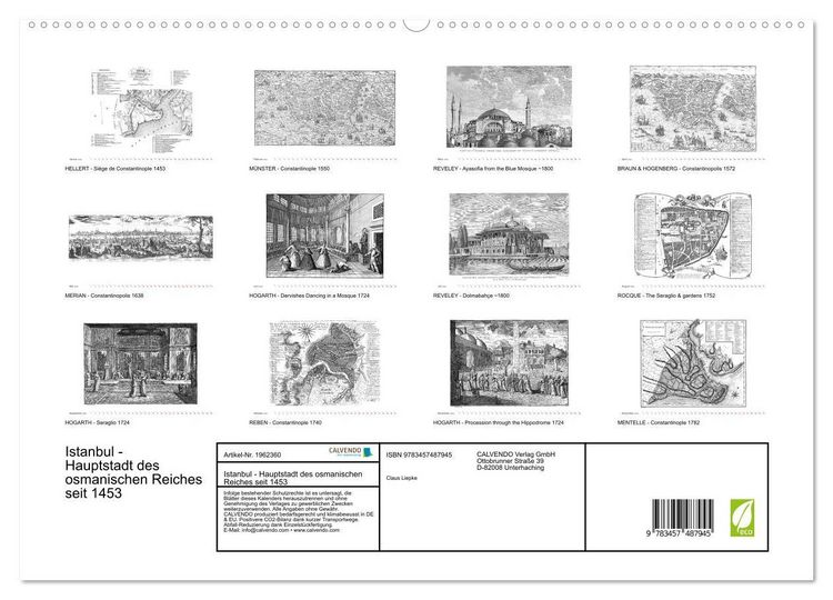 Produktbild: Istanbul - Hauptstadt des osmanischen Reiches seit 1453 (hochwertiger Premium Wandkalender 2026 DIN A2 quer), Kunstdruck in Hochglanz