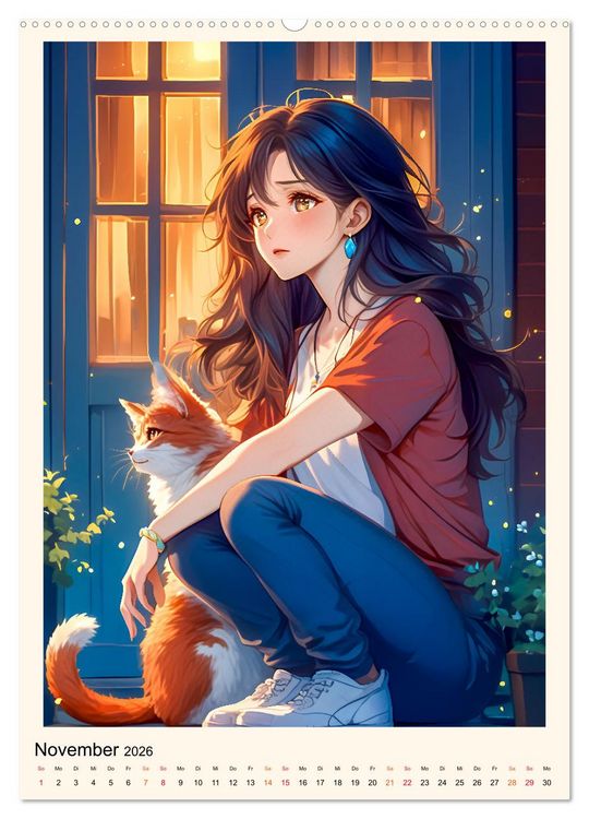 Produktbild: Manga - ein cooles Jahr (hochwertiger Premium Wandkalender 2026 DIN A2 hoch), Kunstdruck in Hochglanz