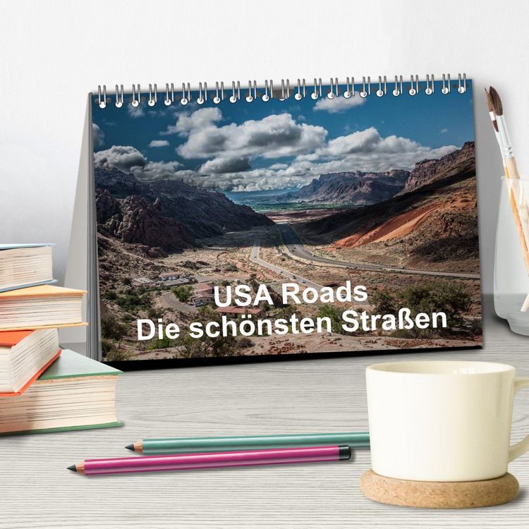 Produktbild: USA Roads (Tischkalender 2026 DIN A5 quer), CALVENDO Monatskalender