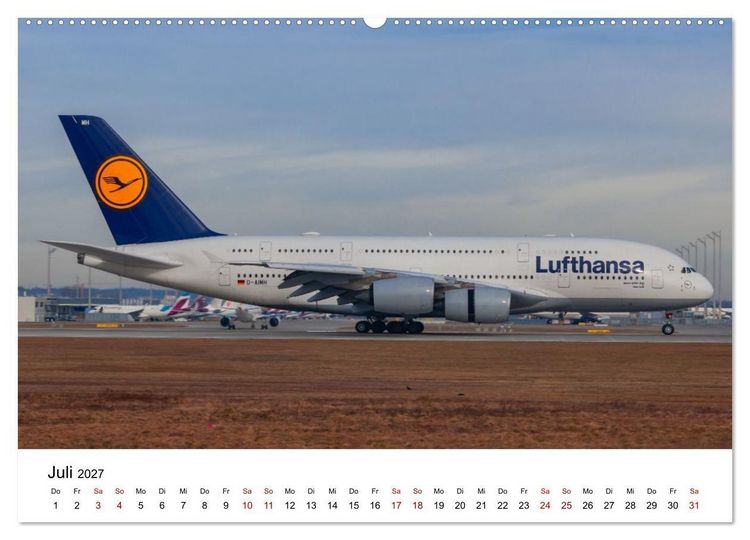 Produktbild: Airbus A380 - K&ouml;nig der L&uuml;fte (Wandkalender 2027 DIN A2 quer), CALVENDO Monatskalender