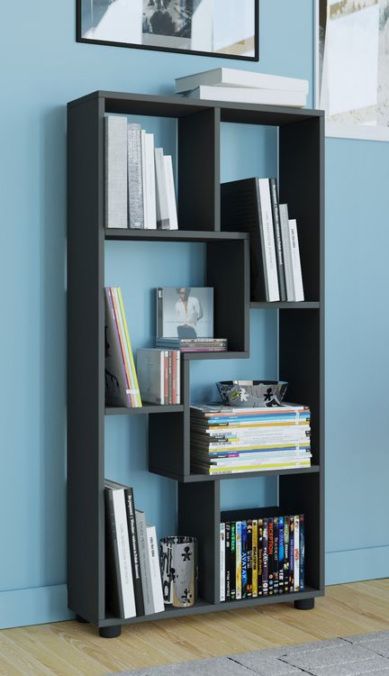 Produktbild: Holz Stand Regal Raumteiler B&uuml;cherregal Blina
