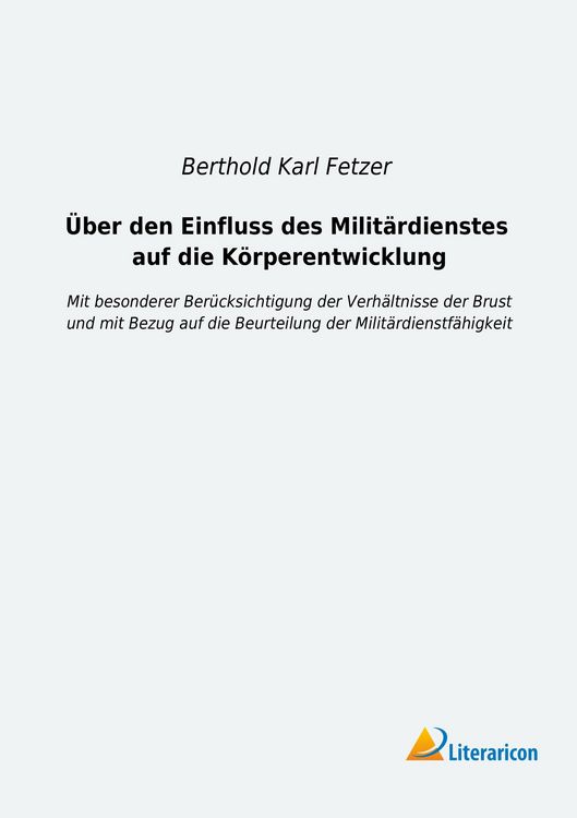 Produktbild: &Uuml;ber den Einfluss des Milit&auml;rdienstes auf die K&ouml;rperentwicklung