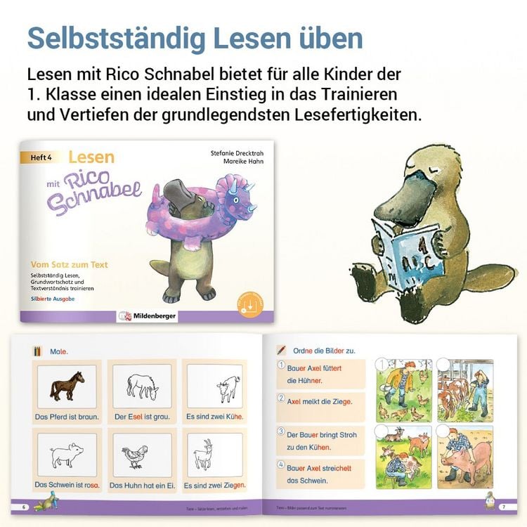 Produktbild: Lesen mit Rico Schnabel, Heft 4: Vom Satz zum Text