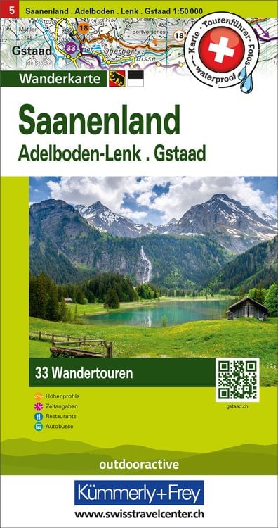 Bild vom Artikel Kümmerly+Frey Wandertourenkarte 5 Saanenland 1:50.000 vom Autor Hallwag Kümmerly+Frey AG