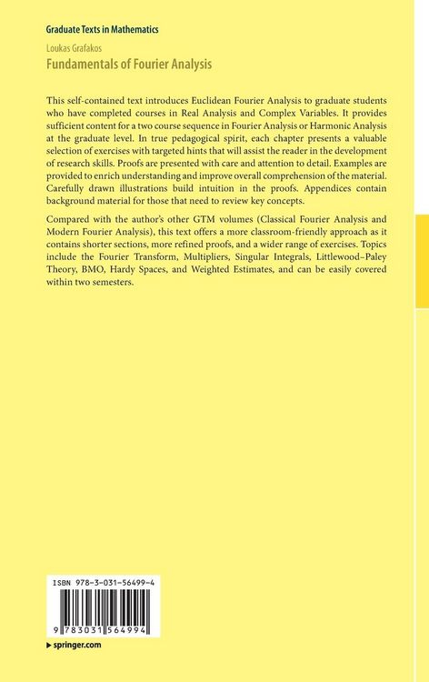 Produktbild: Fundamentals of Fourier Analysis