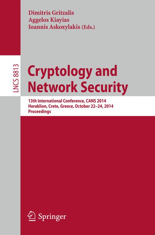 Produktbild: Cryptology and Network Security