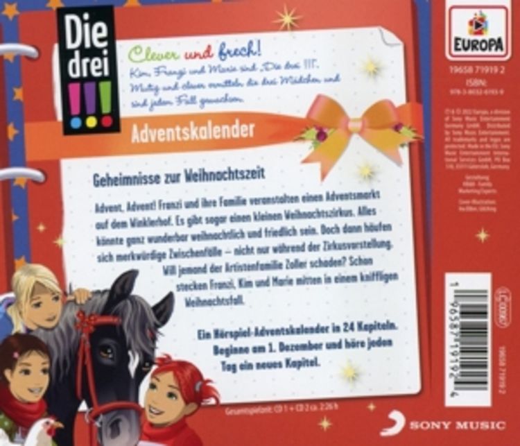 Die drei !!!: Advenstkalender - Geheimnisse zu Weihnachtszeit