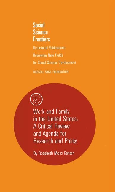 Produktbild: Work and Family in the United States: A Critical Review and Agenda for Research and Policy
