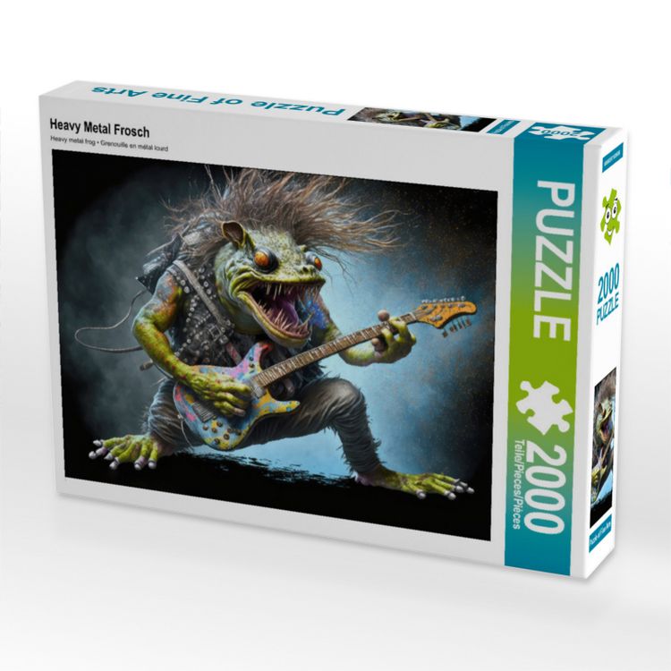Produktbild: CALVENDO Puzzle Heavy Metal Frosch | 2000 Teile Lege-Gr&ouml;&szlig;e 90x67cm Foto-Puzzle f&uuml;r gl&uuml;ckliche Stunden