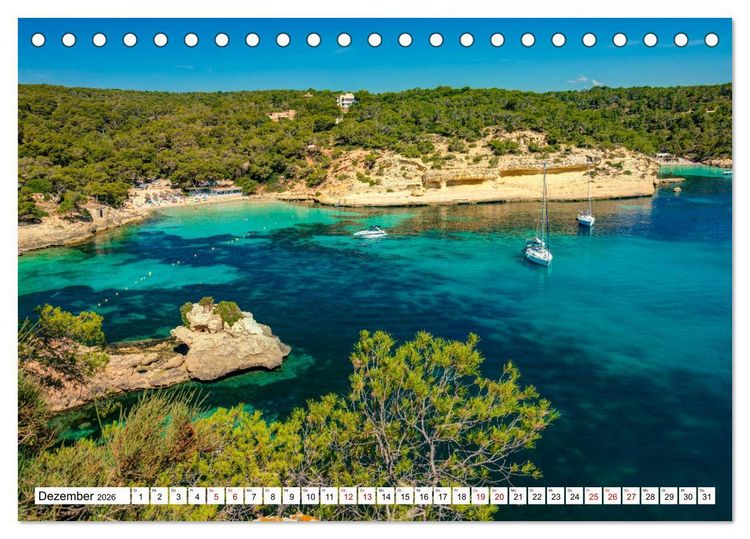 Produktbild: Mallorca - Sch&ouml;ne Impressionen der Insel (Tischkalender 2026 DIN A5 quer), CALVENDO Monatskalender