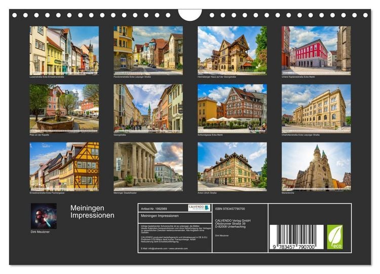 Produktbild: Meiningen Impressionen (Wandkalender 2026 DIN A4 quer), CALVENDO Monatskalender