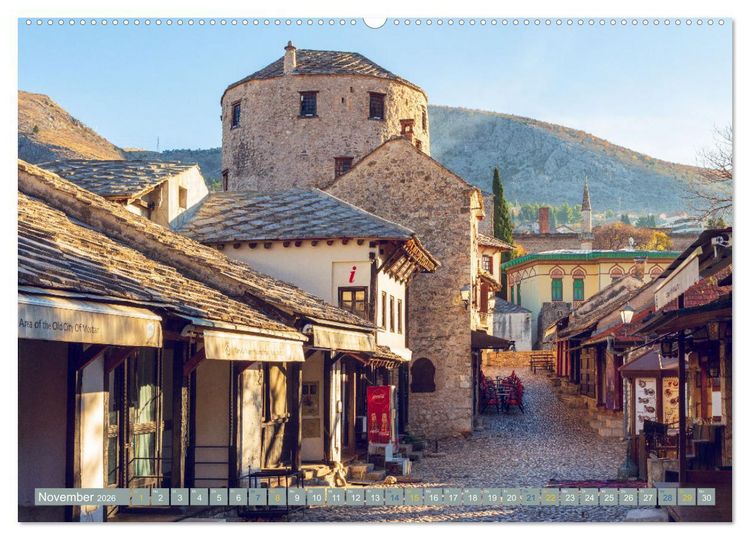 Produktbild: Die Altstadt von Mostar (hochwertiger Premium Wandkalender 2026 DIN A2 quer), Kunstdruck in Hochglanz