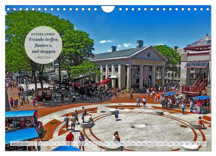 Produktbild: Neuengland USA Kalender 2026 (Wandkalender 2026 DIN A4 quer), CALVENDO Monatskalender