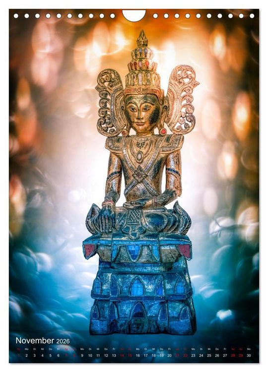 Produktbild: Die Welt mit Buddha (Wandkalender 2026 DIN A4 hoch), CALVENDO Monatskalender