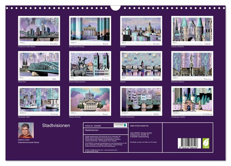 Produktbild: Stadtvisionen (Wandkalender 2027 DIN A3 quer), CALVENDO Monatskalender