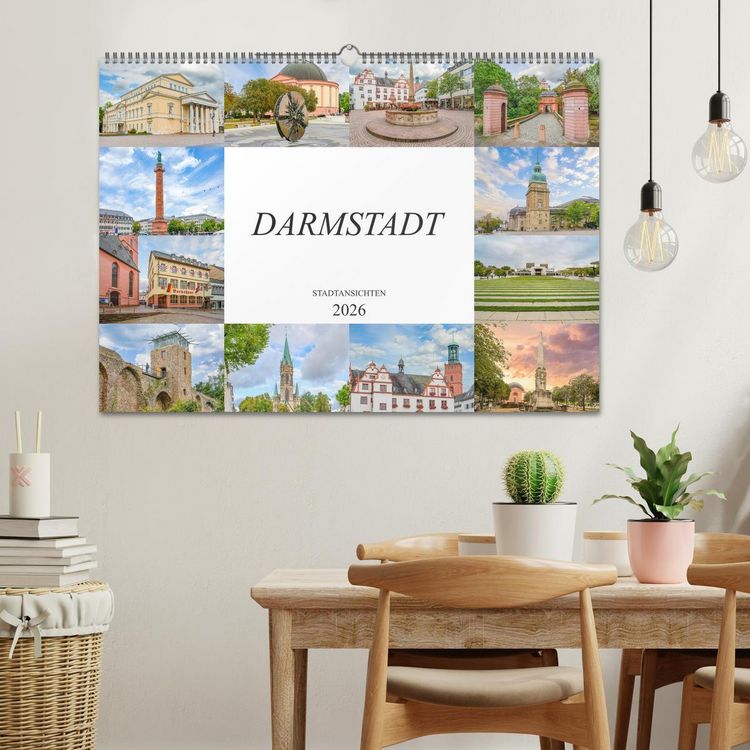 Produktbild: Darmstadt Stadtansichten (Wandkalender 2026 DIN A2 quer), CALVENDO Monatskalender