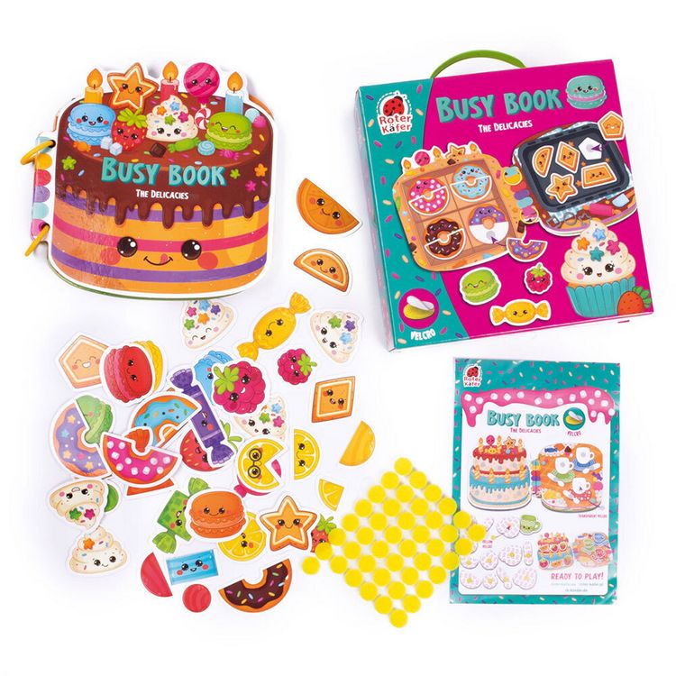 Produktbild: Lernspiel Roter K&auml;fer Busy Book mit Klettverschluss Die Leckereien RK1170-03