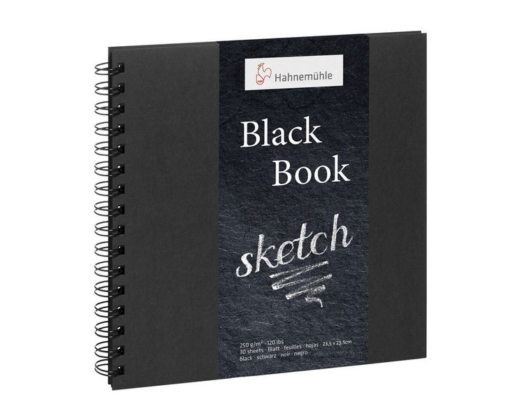 Produktbild: Hahnem&uuml;hle Papier Black Book, 23,5 x 23,5 cm, 250 g/m&sup2;