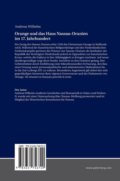 Produktbild: Orange und das Haus Nassau-Oranien im 17. Jahrhundert