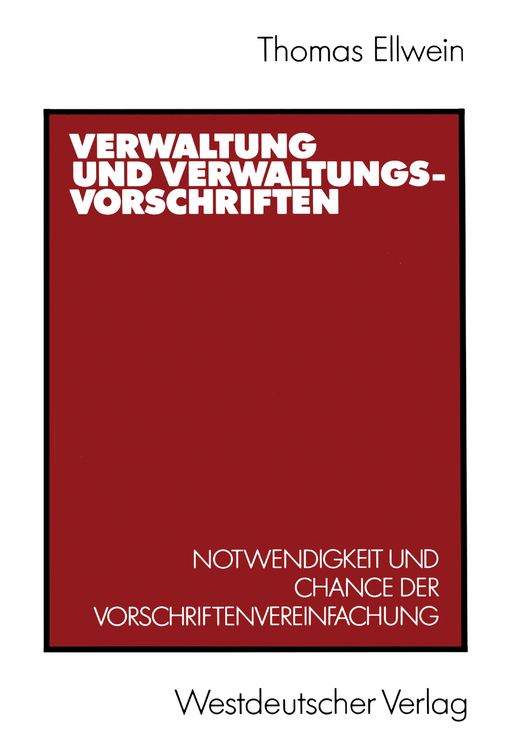 Produktbild: Verwaltung und Verwaltungsvorschriften