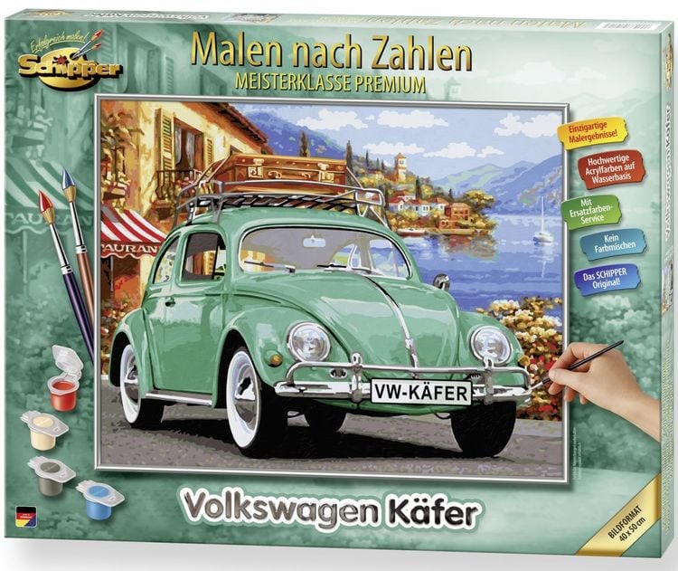 Produktbild: Schipper 609130912 - Malen nach Zahlen, Volkswagen VW-Käfer, 40 x 50 cm