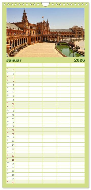 Produktbild: Familienplaner 2026 - Sevilla, eine der sch&ouml;nsten St&auml;dte der Welt mit 5 Spalten (Wandkalender, 21 x 45 cm) CALVENDO