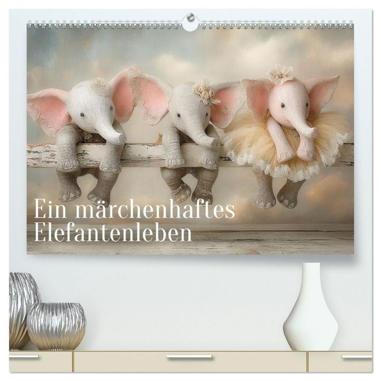 Produktbild: Ein m&auml;rchenhaftes Elefantenleben (hochwertiger Premium Wandkalender 2027 DIN A2 quer), Kunstdruck in Hochglanz