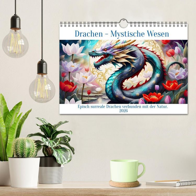 Produktbild: Drachen - Mystische Wesen (Wandkalender 2026 DIN A4 quer), CALVENDO Monatskalender