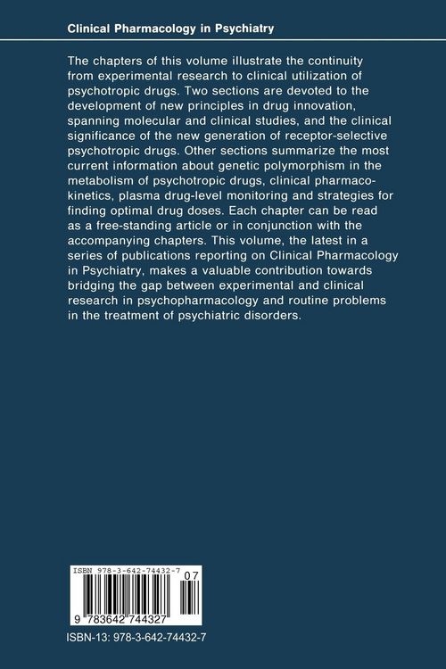 Produktbild: Clinical Pharmacology in Psychiatry