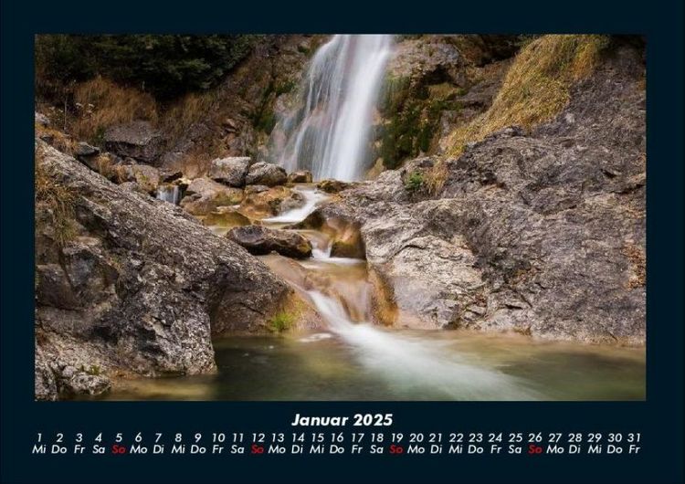 Produktbild: Wasserf&auml;lle 2025 Fotokalender DIN A4