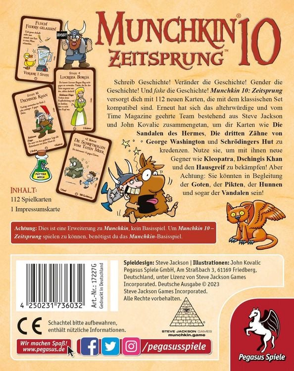 Produktbild: Munchkin 10: Zeitsprung [Erweiterung]