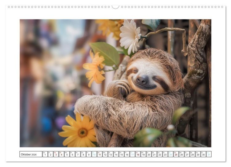 Produktbild: Snoozers Tr&auml;umende Abenteuer (hochwertiger Premium Wandkalender 2026 DIN A2 quer), Kunstdruck in Hochglanz