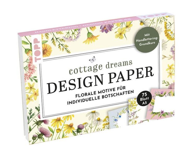 Produktbild: Handlettering Design Paper Block Cottage Dreams A5