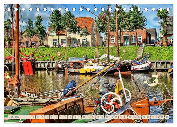 Produktbild: Ostfriesland - der alte Hafen Carolinensiel (Tischkalender 2026 DIN A5 quer), CALVENDO Monatskalender
