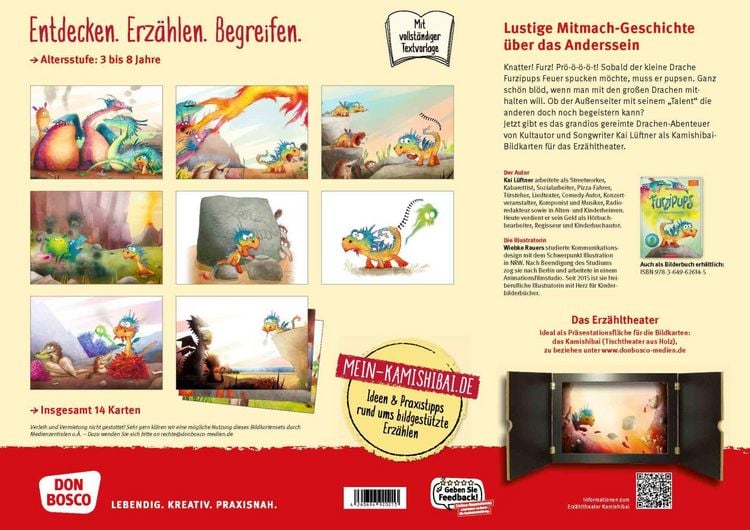 Produktbild: Furzipups, der Knatterdrache. Kamishibai Bildkartenset