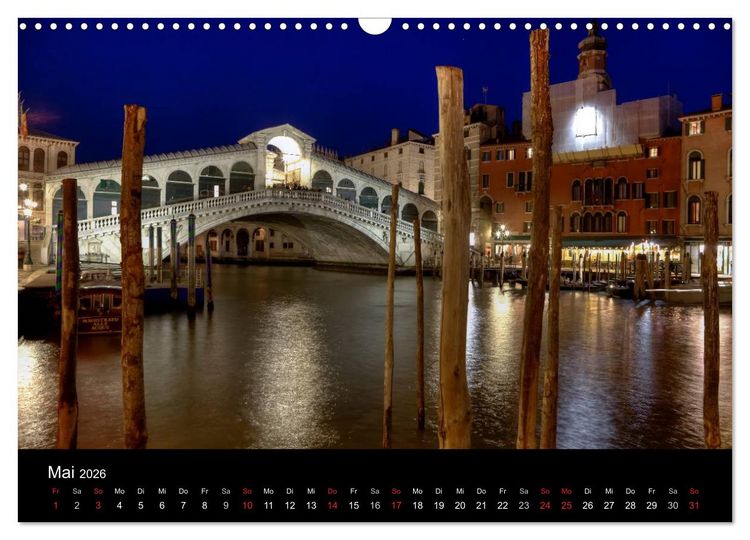 Produktbild: Bella Venezia (Wandkalender 2026 DIN A3 quer), CALVENDO Monatskalender