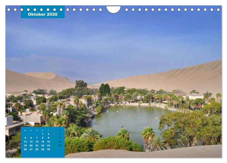 Produktbild: Erlebe mit mir das unverwechselbare Peru (Wandkalender 2026 DIN A4 quer), CALVENDO Monatskalender